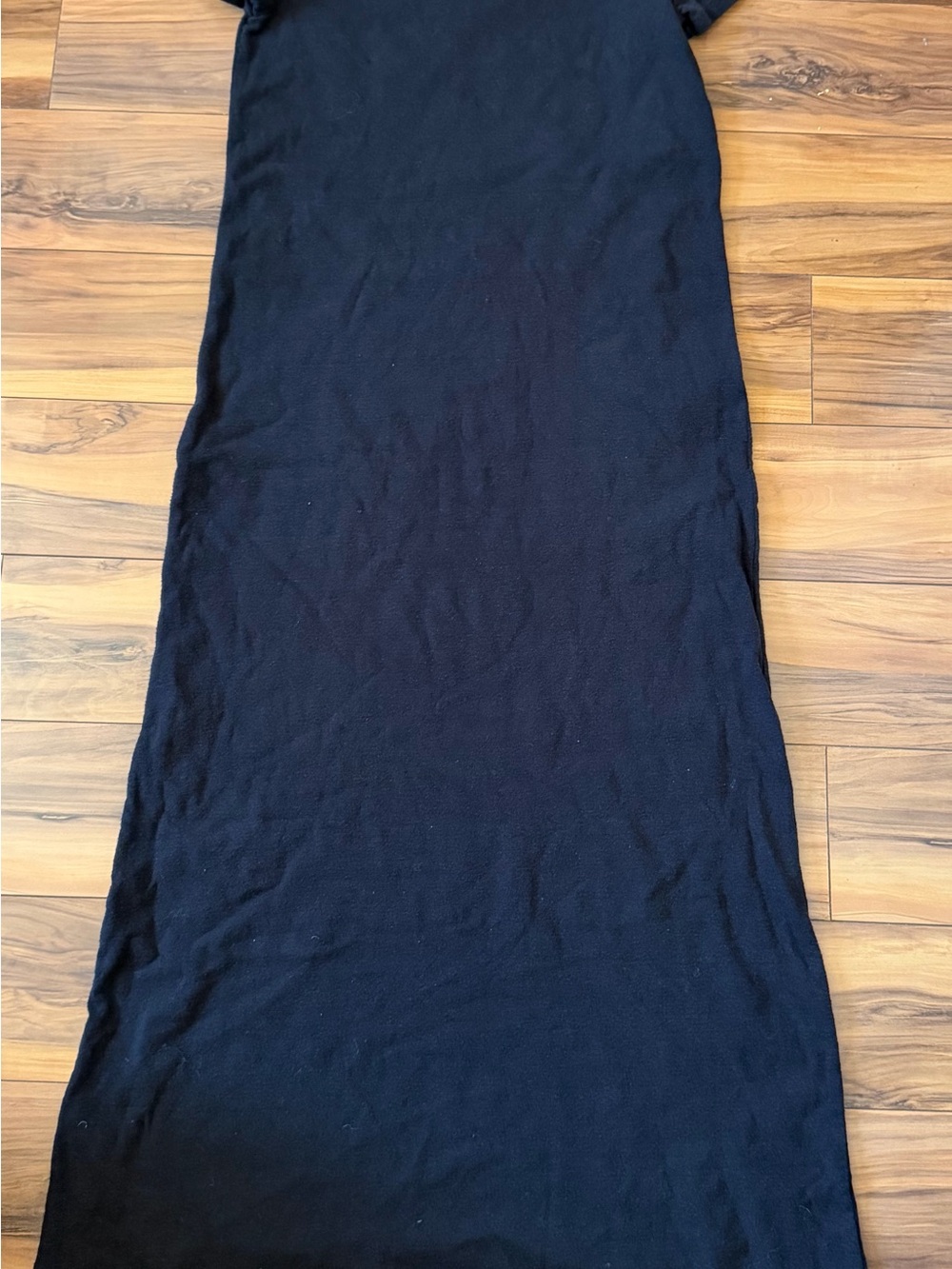 James Perse Classic Black Short-Sleeve Maxi  Jersey Dress - Picture 2 of 9